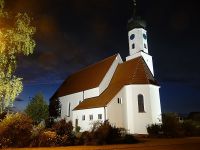 Pfarrkirche "Patrona Bavariae" Oberegg bei Nacht, aufgenommen von Franz Simon