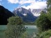 Links am Weg der Dürrensee vor der Cristallo-Gruppe