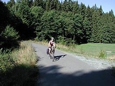 Ein Oberegger unterwegs auf dem Saale-Radweg