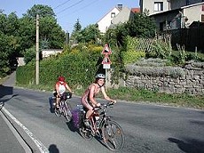 Ein Oberegger unterwegs auf dem Saale-Radweg