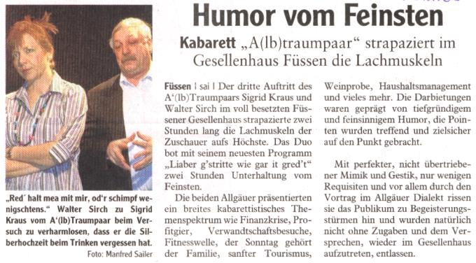 Albtraumpaar im Sport- und Schützenheim Oberegg